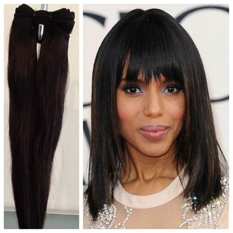 Kerry Washington S Long Bob Can Be Achieved With 2 Bundles Of Our Virgin Brazilian Straight