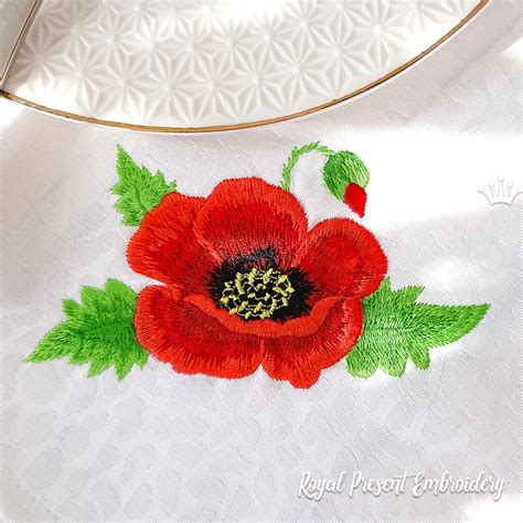 Poppy Machine Embroidery Design