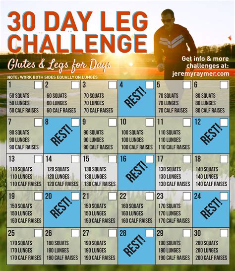 Take On This Fun 30 Day Leg Challenge With Glutes And Legs For Days
