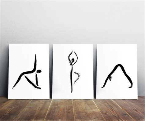 Prints Yoga Pose Wall Art Yoga Lover T Idea Yoga Art Printable Yoga
