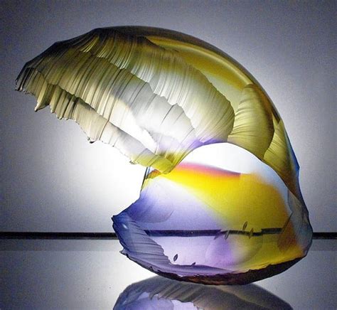 Graham Muir Dawns Horizon Glass Vessel Glass Art Grid Design Design