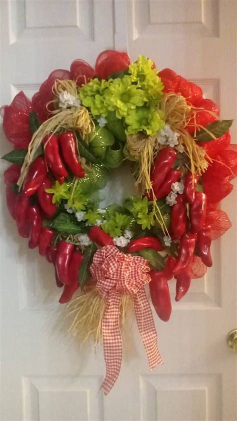 Chili Pepper Wreath Country Wreath Country Wreaths Chili Pepper