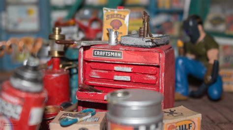 Vintage Garage Diorama 118 Scale Dx Dioramas And Accessories