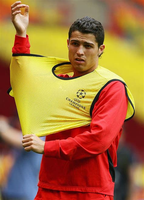 Moscow May 20 Cristiano Ronaldo Dons A Training Bib During The