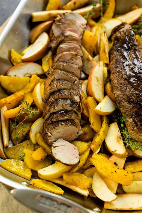 Roasted Pork Tenderloin With Apples And Squash Wyse Guide