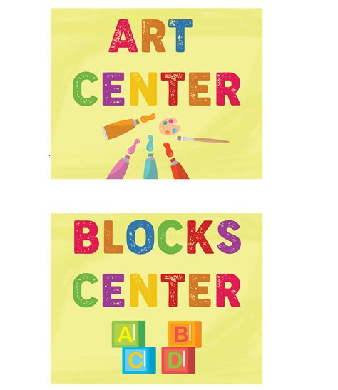 5 Best Printable Classroom Center Signs