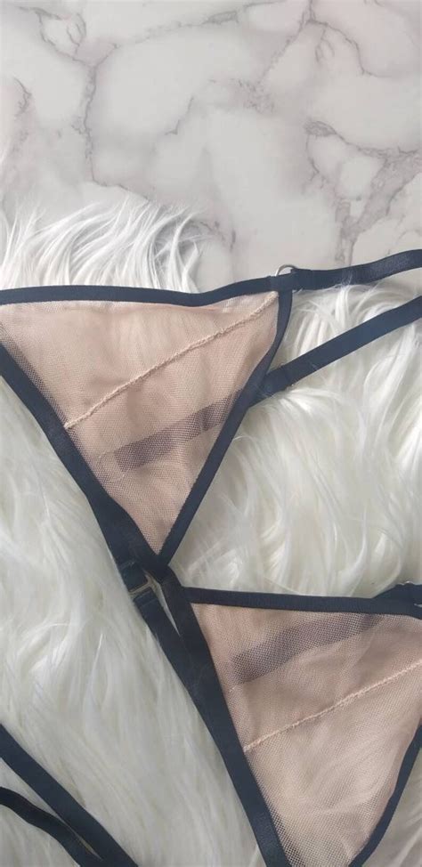 Sheer Nude Lace Lingerie Lingerie Set For Boudoir Nude Mesh Etsy Hot