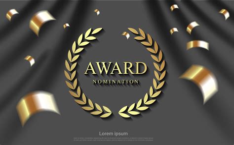 Award Nomination Background With Ribbons And Grey Curtain 1215288