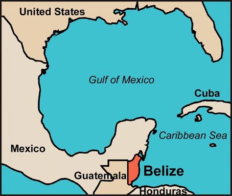 Map Of Belize Belize Country Map Central America Americas