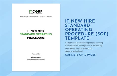 It New Hire Standard Operating Procedure Sop Template Download In