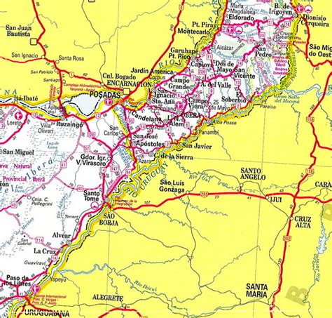 Mapa De Rutas De Las Províncias De Corrientes Y Misiones Flickr