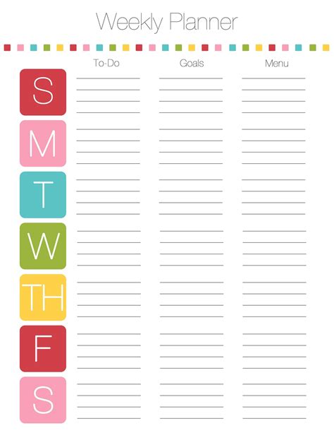 10 Weekly Meal Planner Template Word Resume Samples With Regard To