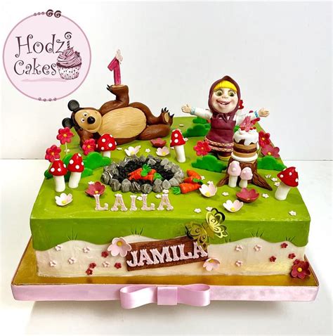 Masha And The Bear Cake🍃👧🏻 Decorated Cake By Hend Cakesdecor