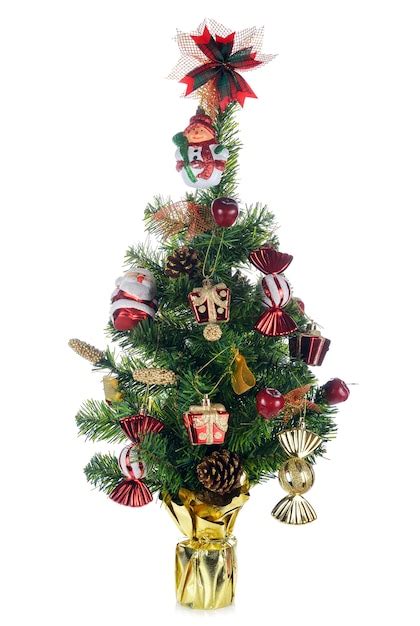 Premium Photo Beautiful Christmas Tree Isolated On White Background