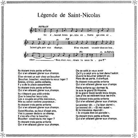 Légende De Saint Nicolas En Chanson