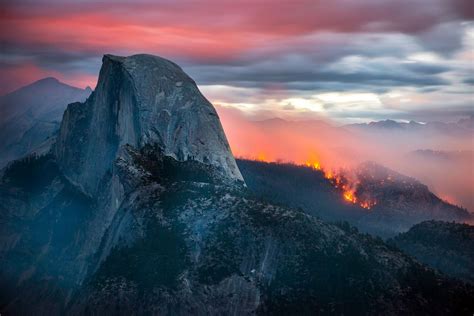 The Meadow Fire Burns Overnight Near Half Dome In Yosemite National