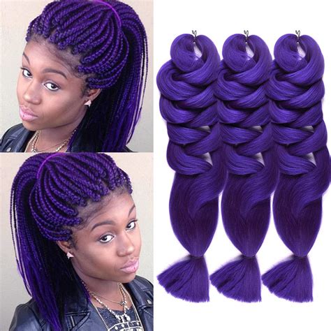58 Best Images Purple Kanekalon Braiding Hair Meifan Synthetic Easy