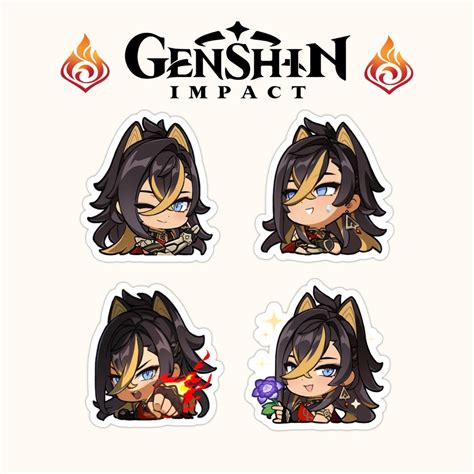 Genshin Impact Dehya Emoji Sticker Set 4pcs Shopee Philippines