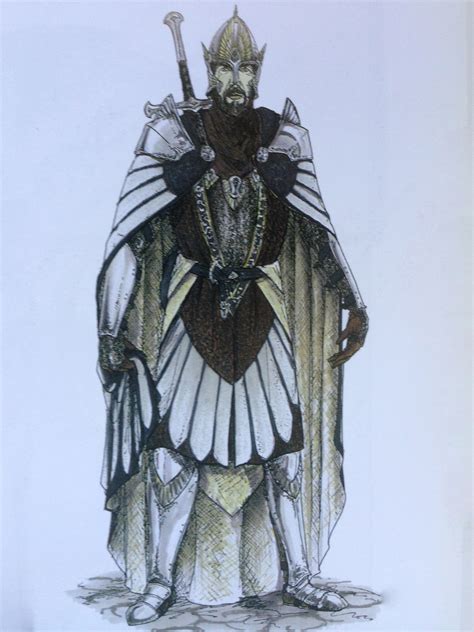 Concept Art Of Elendil In Armor From The Prologue Sequence Of Lord Of