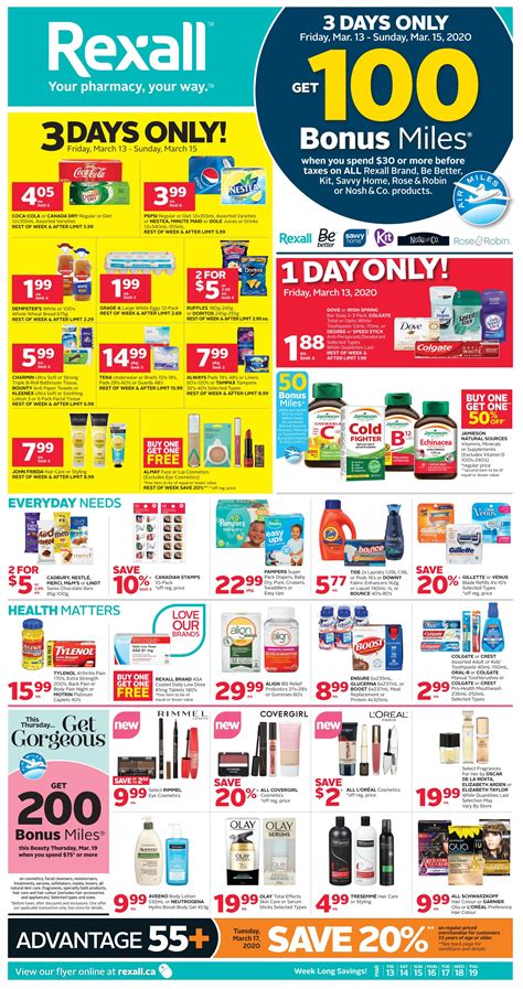 Rexall On Flyer March 13 To 19