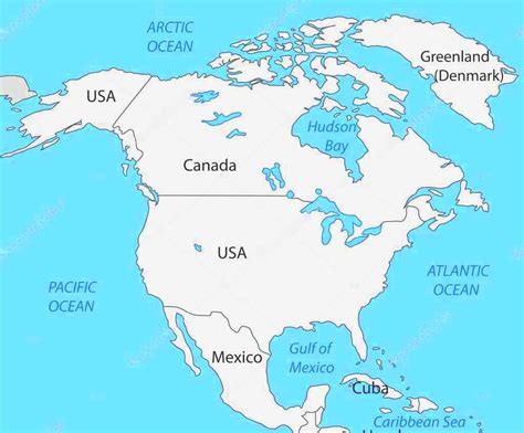 Mapa De America Del Norte Vector Premium Images
