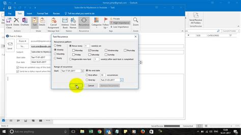 Create And Assign Task In Outlook 2016 Youtube