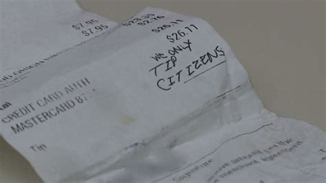 Waitress Gets Message On Receipt We Only Tip Citizens Wkrc