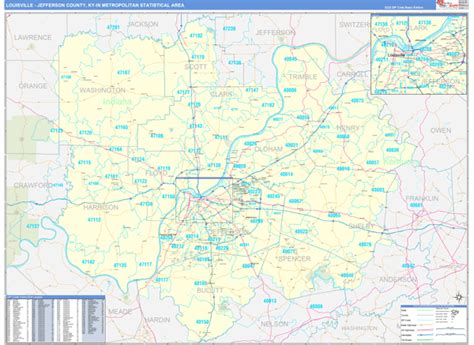 Maps Of Louisville Jefferson County Metro Area Kentucky