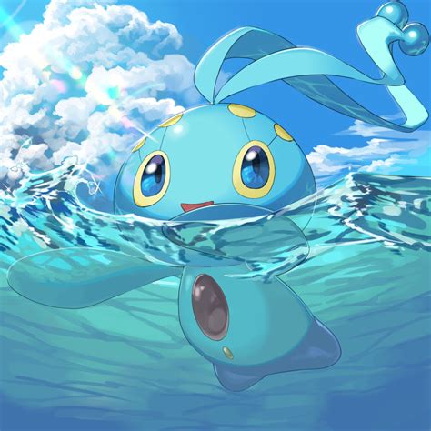 safebooru d blue eyes clouds commentary request day gen 4 pokemon highres looking up manaphy