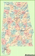 Large detailed map of Alabama