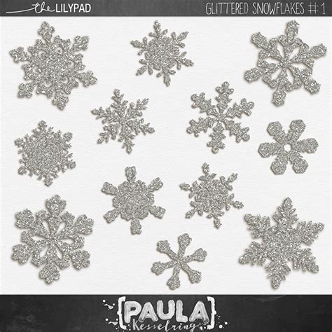 The Lilypad Shop By Season Glittered Snowflakes 1