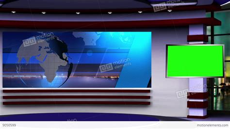 News 031 Tv Studio Set Virtual Green Screen Background Psd Datavideo