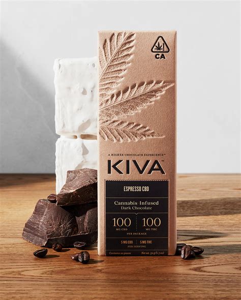 Kiva Bar Cbd Espresso Dark Chocolate Cannabis Edible Kiva Confections