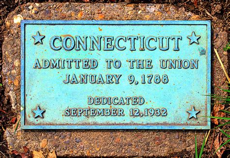 Connecticut Admitted To The Union Plaque Photograph By Arthur Swartwout