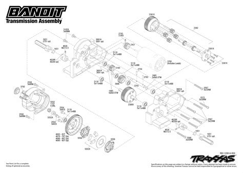Traxxas Bandit 2405 Transmission Assembly Exploded View Traxxas