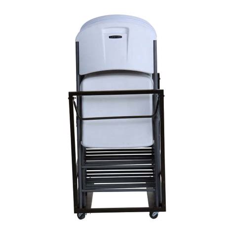 The lifetime chair cart can hold up to 32 lifetime folding chairs. Lifetime Folding Chairs and Cart Combo 80389 8 Chairs 1 Cart