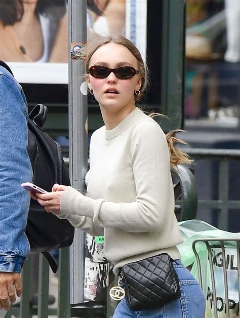 Lily Rose Depp In Jeans Out In Paris Gotceleb