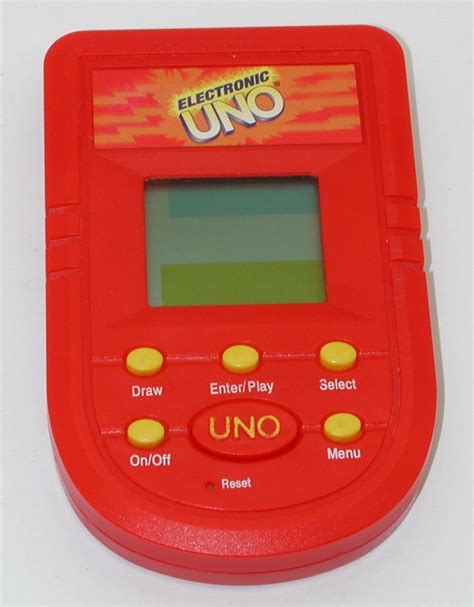 Mattel Uno Handheld Electronic Travel Video Card Game 2001 Tested R4101