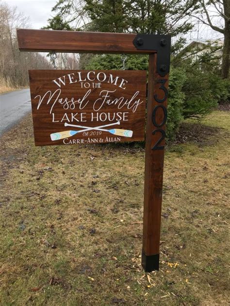 Personalized Address Sign Lake House Sign Campsite Sign Etsy Canada