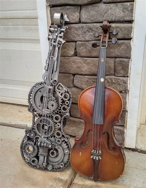 Forged Gear Violin Scrap Metal Art Metal Art Projects Metal Art