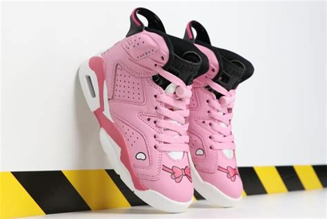 Kids Air Jordan 6 Hello Kitty Pinkblack White For Sale