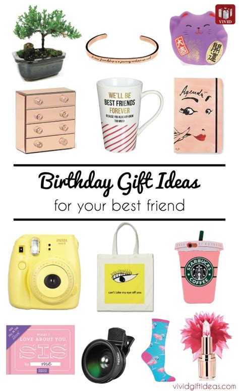 These are the best gifts to give your bff, from personalized prints to friendship bracelets. List of 17 Birthday Gift Ideas for Best Friend - Vivid's