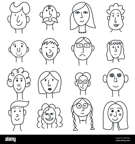 Doodle People Set Vector Stock Vector Image And Art Alamy