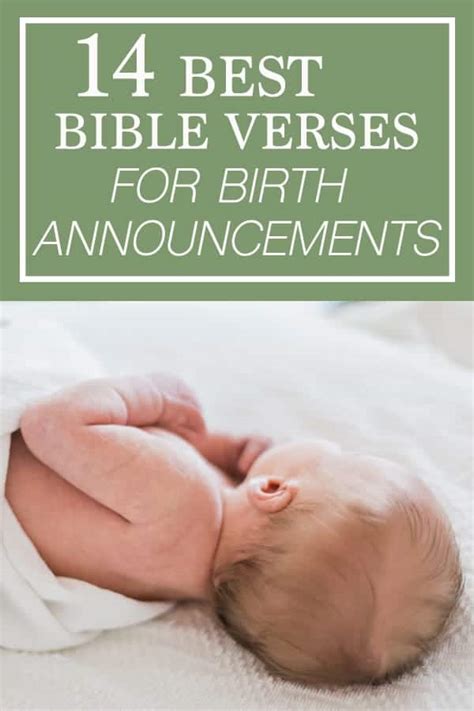 14 Of The Best Bible Verses For Baby Birth Announcement Card Bless