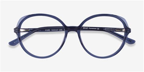 Pure Round Clear Blue Glasses For Women Eyebuydirect