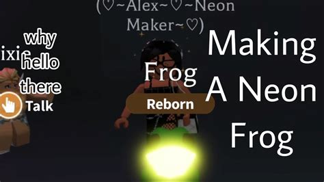 Making A Neon Frog Roblox Adopt Me Youtube