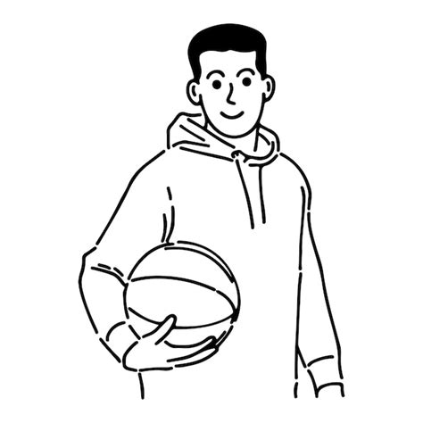 Premium Vector Illustration Of Man Holding Basketball