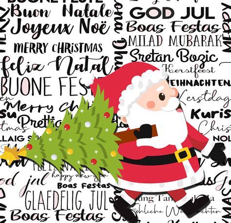 Santa Claus Christmas Words Poster Free Stock Photo Public Domain