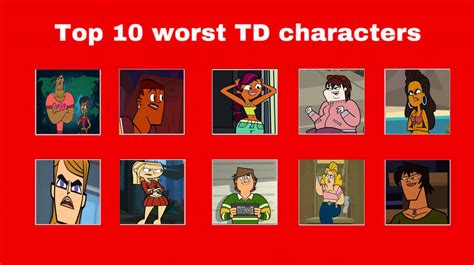 My Top 10 Worst Td Characters By Nicolefrancesca On Deviantart