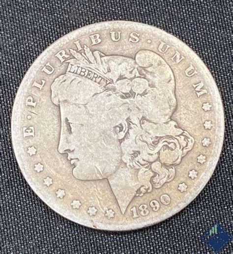 E Pluribus Unum 1890 Silver Dollar Coin Us Eagle On Back Estate Details